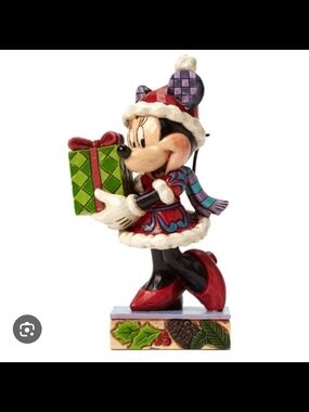 Jim Shore Disney Traditions "Holiday Harmony" (Minnie Mouse with Gift figurine)